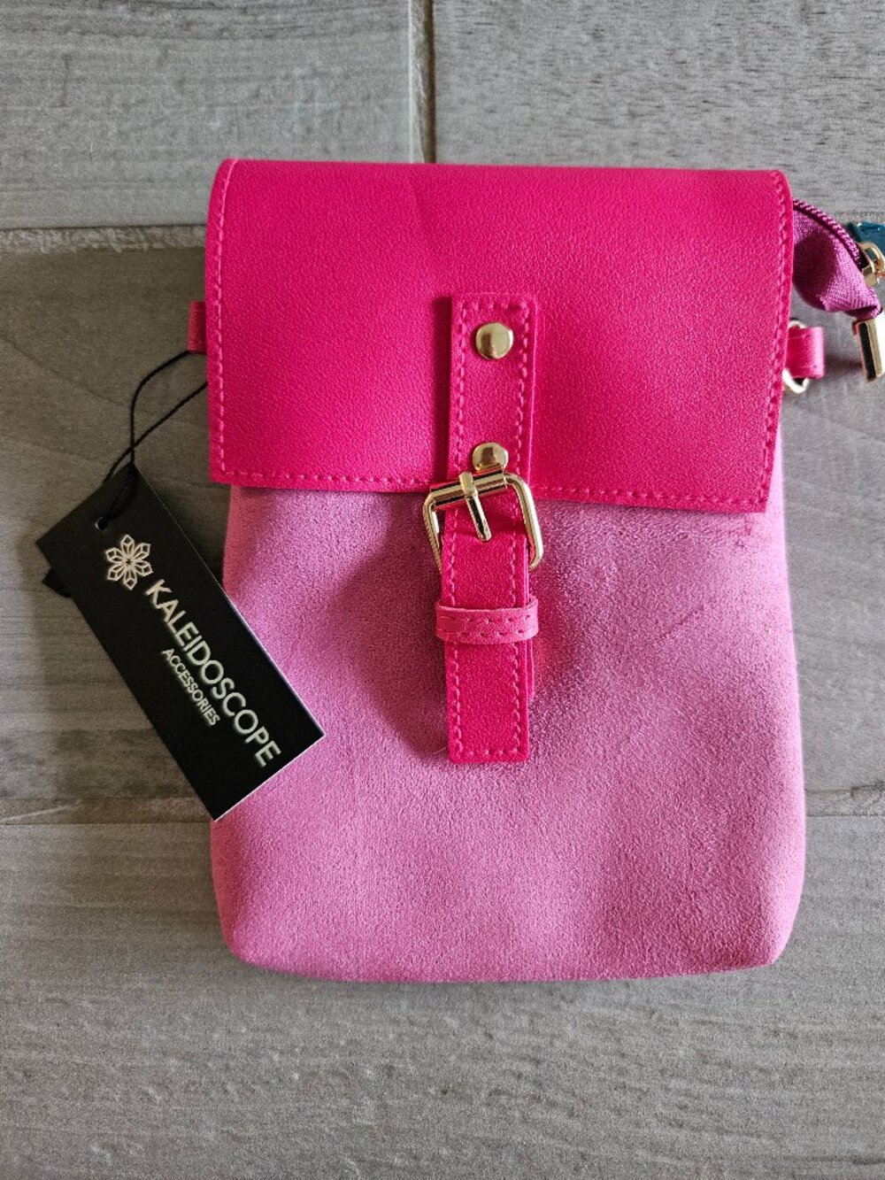 NWT Kaleidoscope Accessories Fuchsia Pink Crossbody Phone Bag Purse